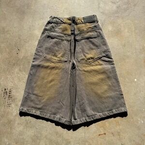 Baggy Gray Jorts Denim Jean Long Shorts Nova Southpole Styl VTG Y2K - 40